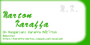 marton karaffa business card